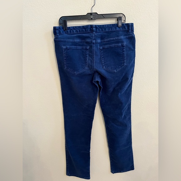 Land’s End Corduroy Stretch Slim Straight Leg Pants in Faded Cobalt Blue Size 12 - Picture 5 of 8
